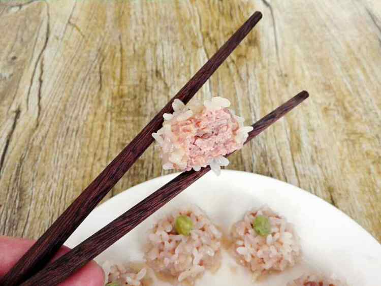 清蒸糯米鸡肉丸步骤9