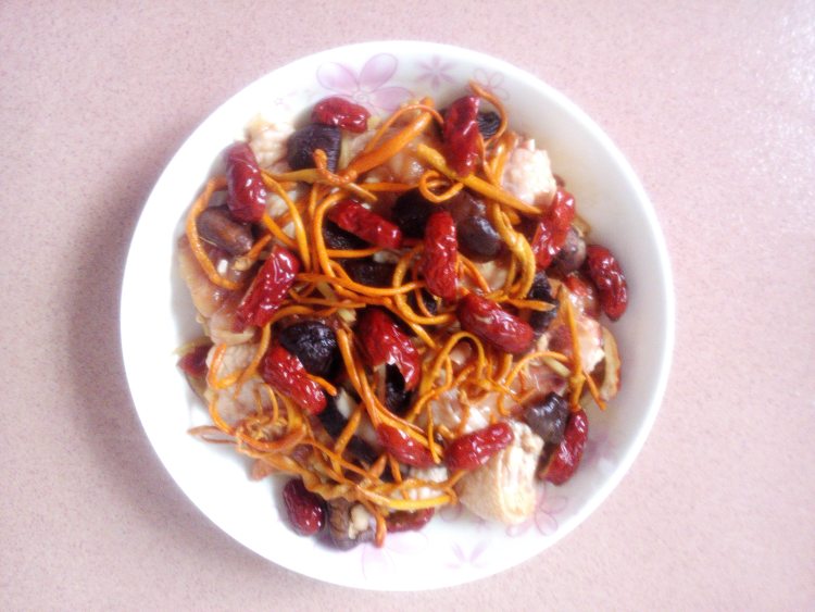 虫草花香菇蒸鸡步骤15
