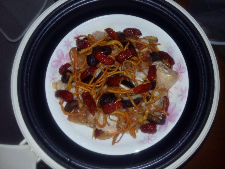 虫草花香菇蒸鸡步骤16