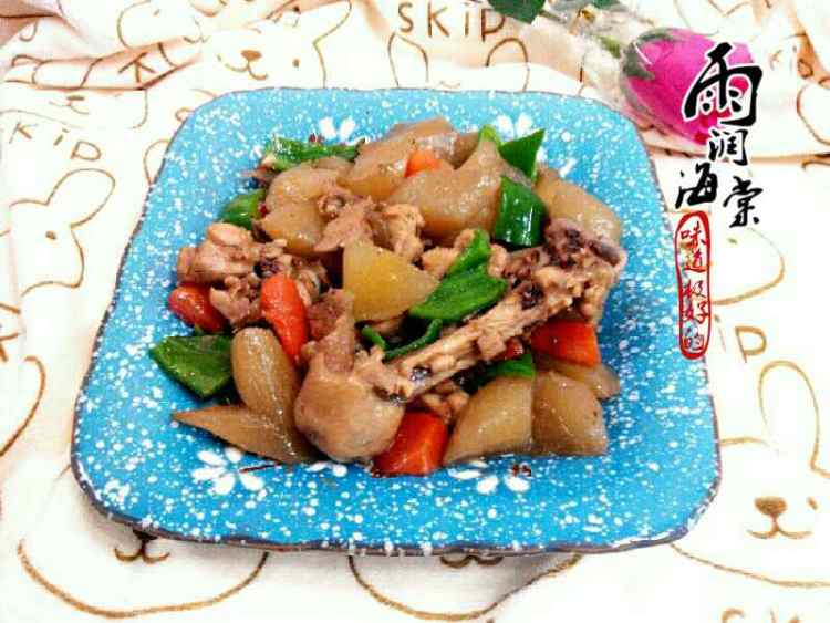 鸡腿炖菊薯步骤9