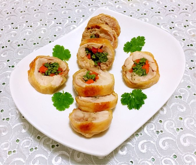 鸡腿时蔬卷步骤14