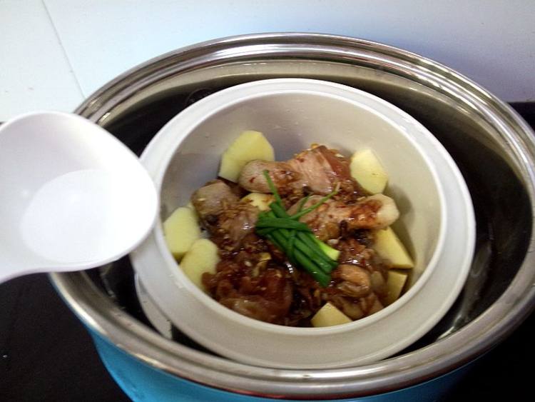 腐乳辣酱蒸鸡步骤13