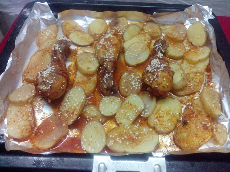 土豆烤鸡腿步骤16