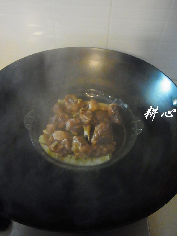 鸡腿蒸茄步骤6