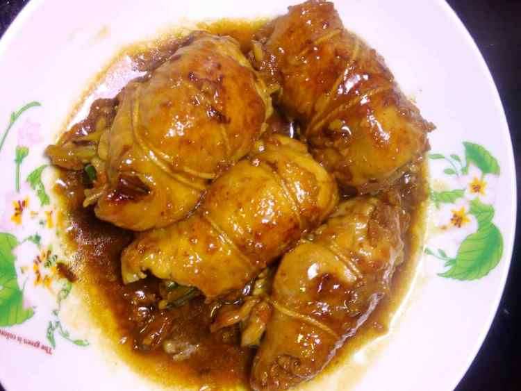 鸡腿彩卷步骤12