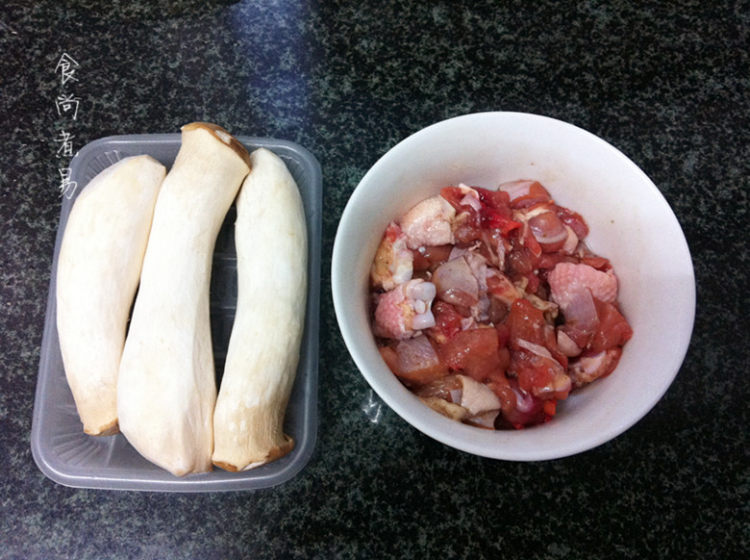 孜然烤杏鲍菇鸡腿肉步骤4