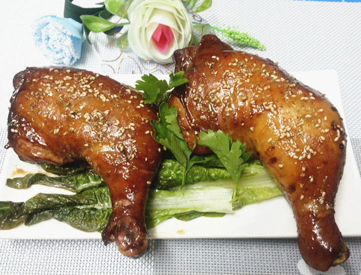 披萨草芝麻烤鸡腿步骤14
