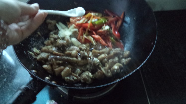 蒜片辣椒鲜鸡腿步骤9