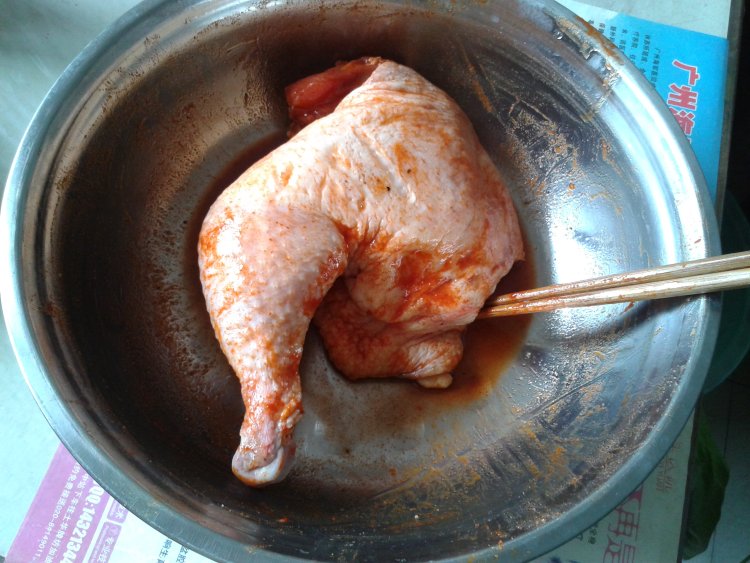 烤大鸡腿步骤1