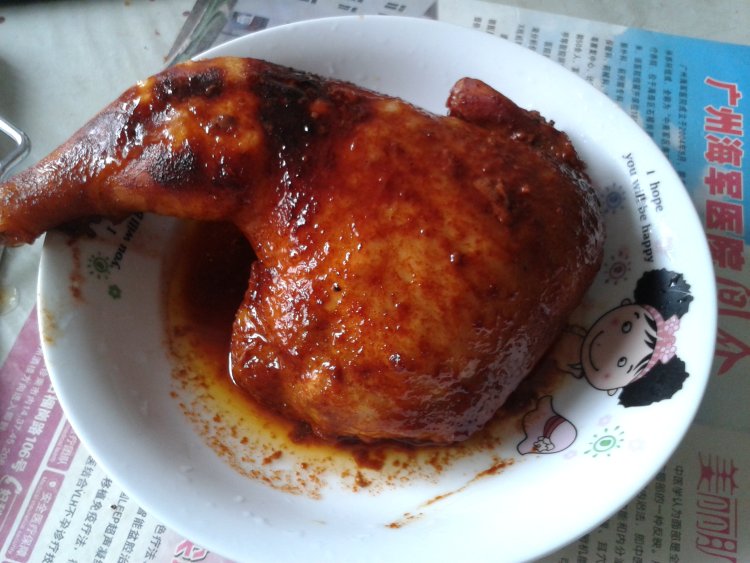 烤大鸡腿步骤6