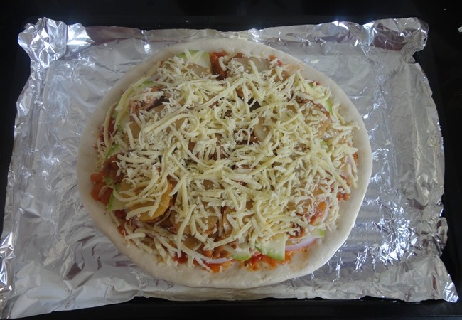 西葫芦鸡肉披萨步骤12