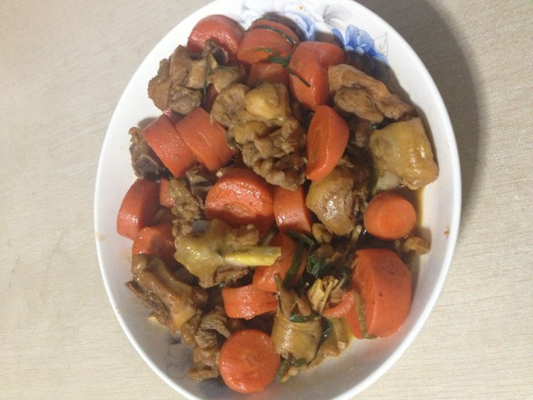 胡萝卜烧鸡腿步骤6