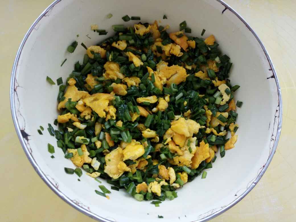 韭菜鸡蛋南瓜饼步骤5