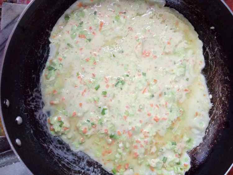 包菜胡萝卜蛋饼步骤6