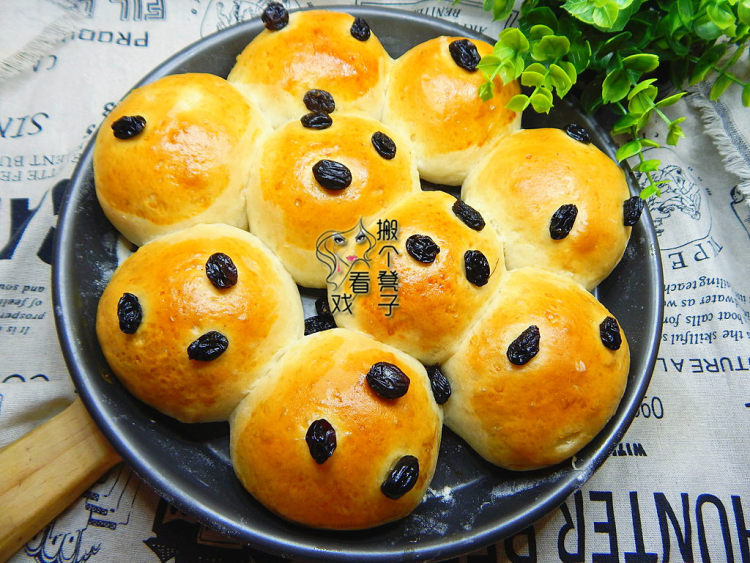 葡萄干小餐包步骤17