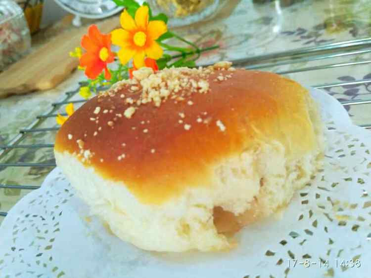 桃肉酥粒面包步骤17