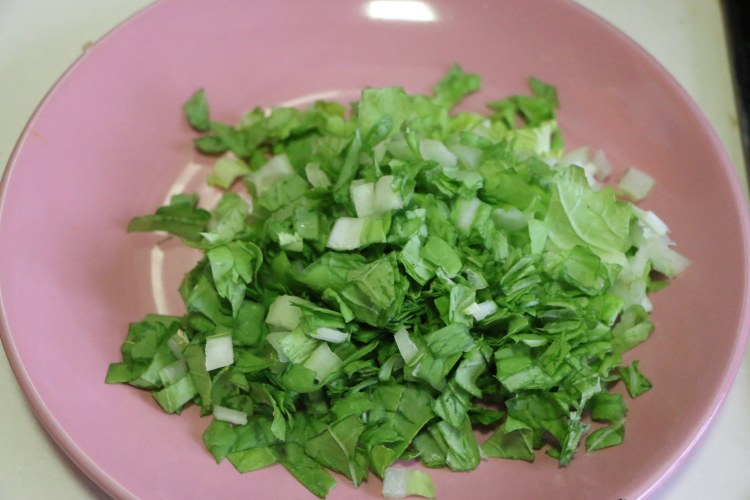香干青菜炒饭步骤2