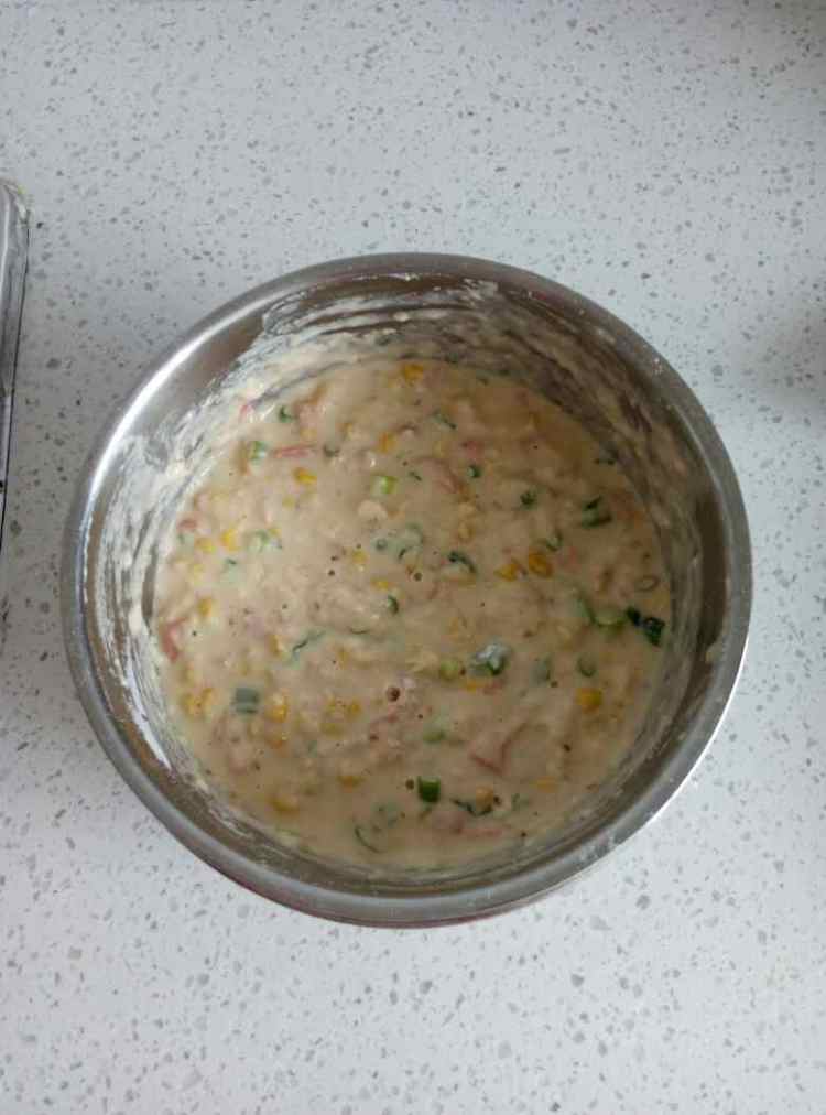 玉米火腿小饼步骤5