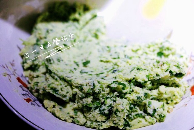 菠菜豆渣饼步骤5