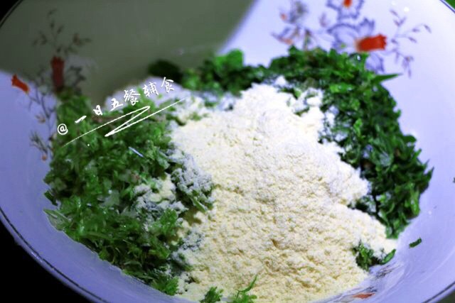 菠菜豆渣饼步骤4