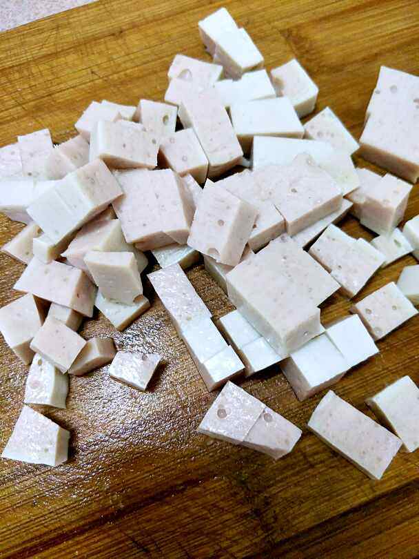 肉糕鸡蛋炒饭步骤2