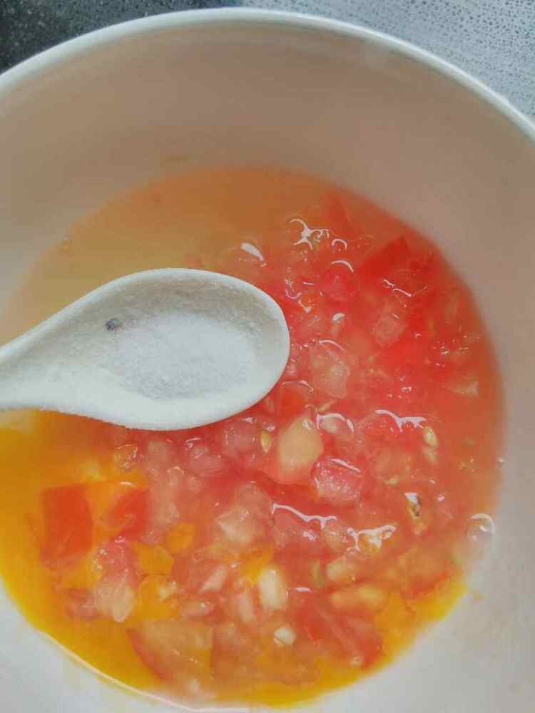 西红柿沫蒸蛋步骤5
