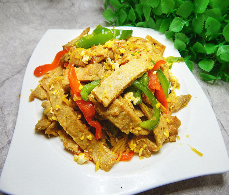青椒鸡蛋炒饼步骤15