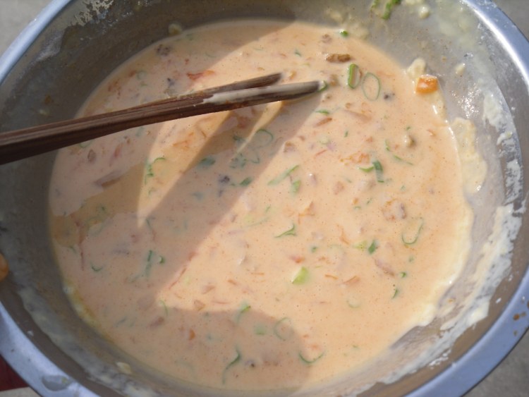 泡菜煎饼步骤4