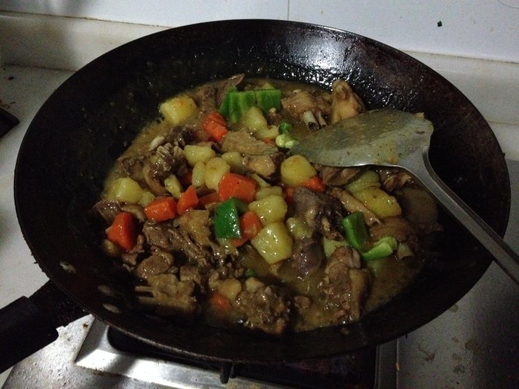咖喱土豆焖鸭步骤12