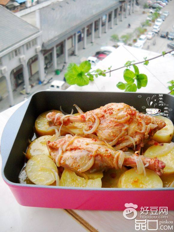 葱香土豆烤鸭