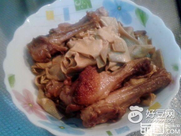 农家干豆腐烧鸭腿