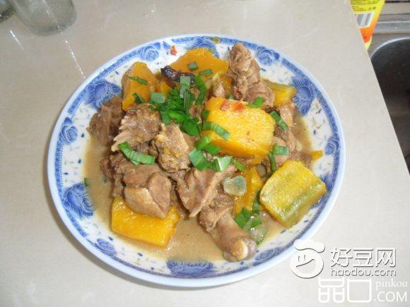 南瓜烧鸭腿