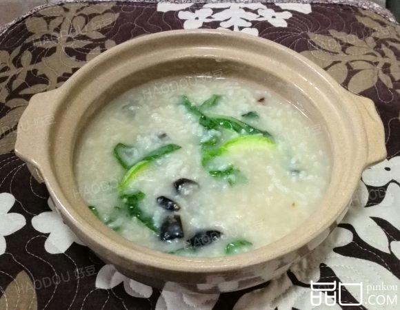 时蔬皮蛋粥
