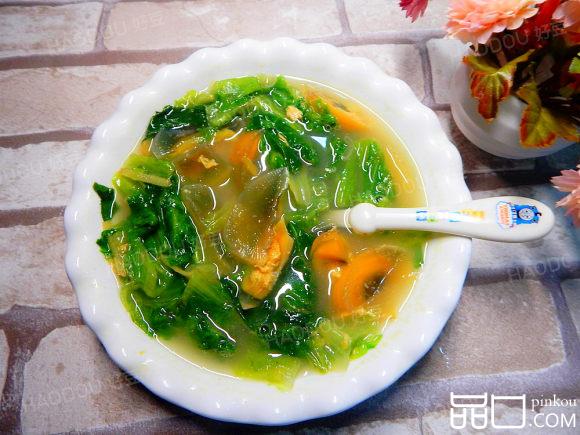 生菜皮蛋汤