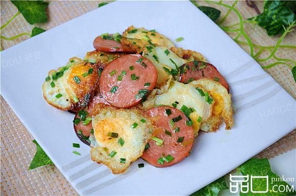 鹌鹑蛋香煎火腿片