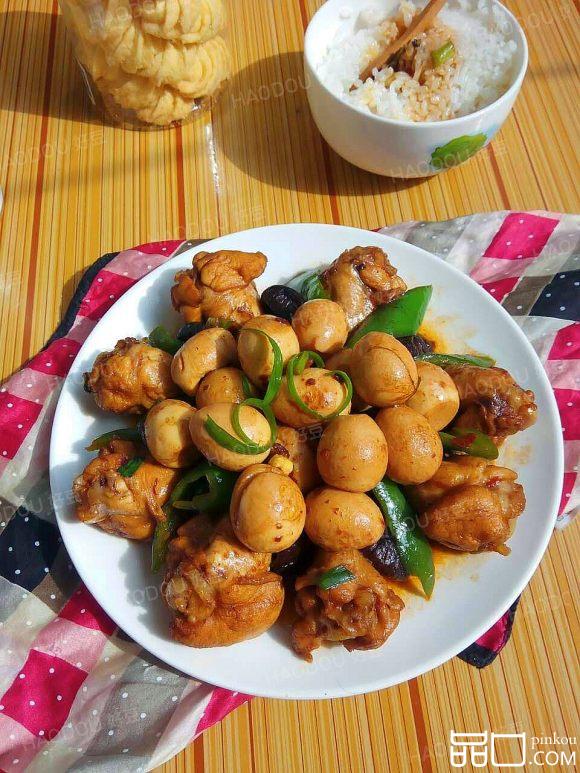 鹌鹑蛋烧鸡翅根