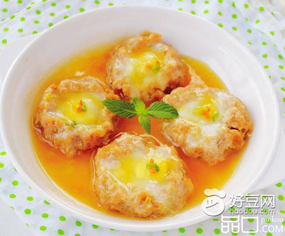 鹌鹑蛋蒸肉饼