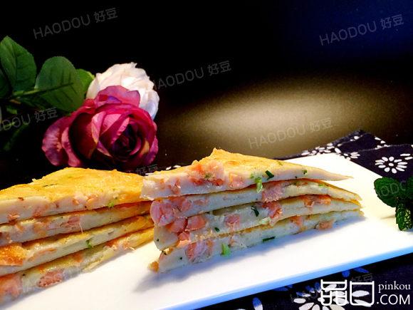 三文鱼鸡蛋煎饼