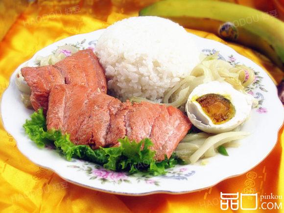 三文鱼圆葱盖饭