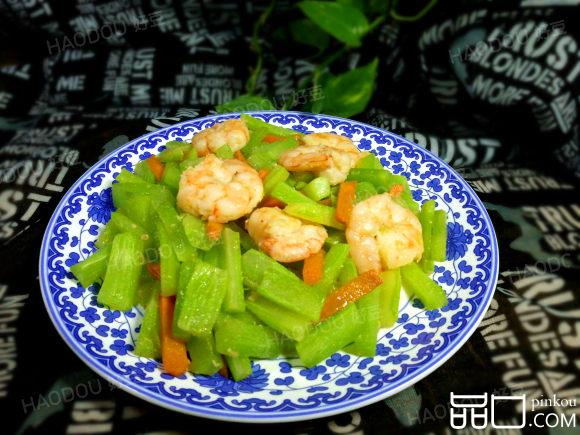 莴笋炒虾仁