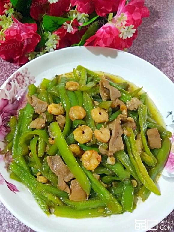 鲜虾瘦肉炒青椒