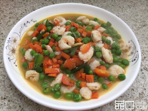胡萝卜青豆炒虾仁