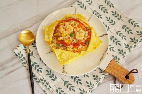 虾仁蛋包饭
