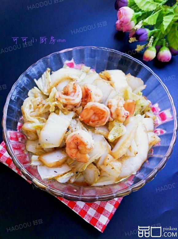 豉油白菜炒虾仁