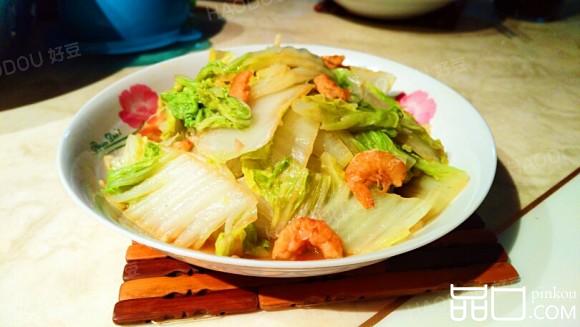 白菜炒虾仁