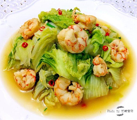 辣白菜炒虾仁