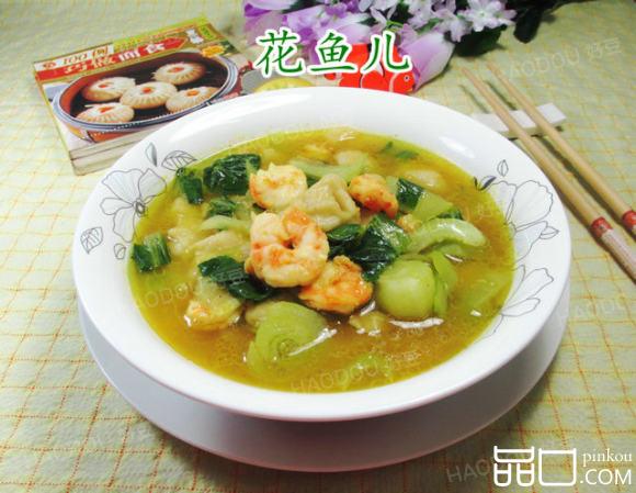虾仁青菜面疙瘩
