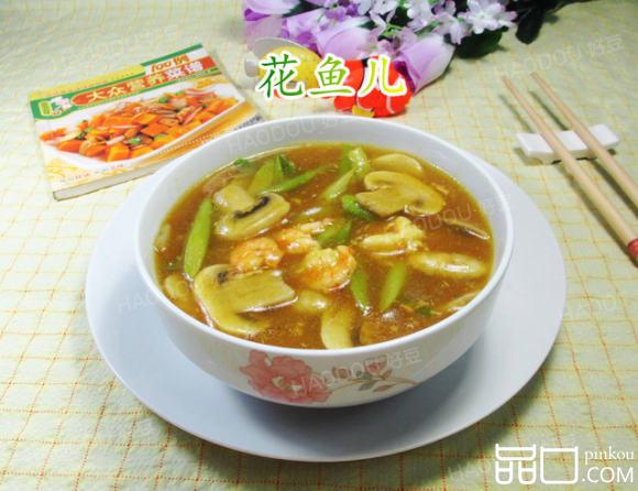 虾仁芦笋蘑菇羹