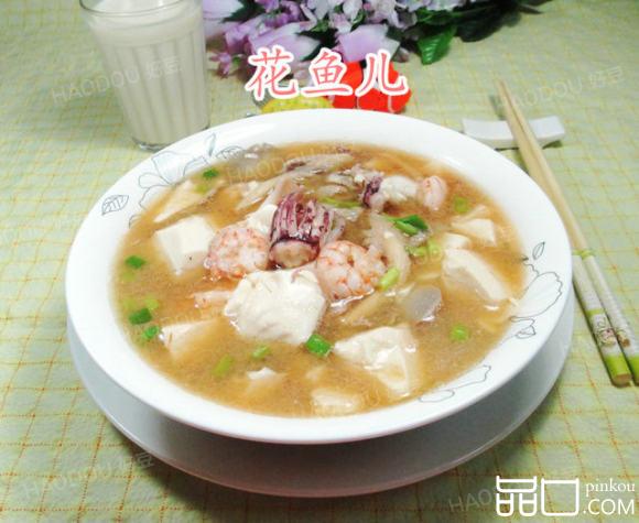 海鲜秀珍菇豆腐