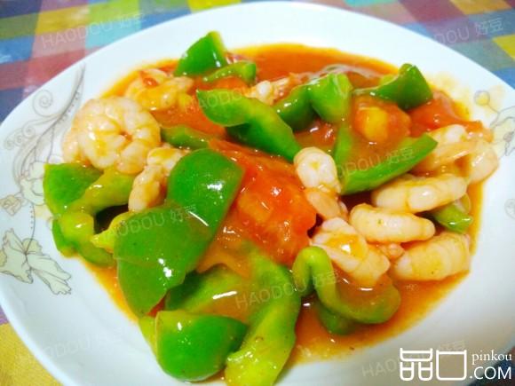 番茄茄香青椒虾仁